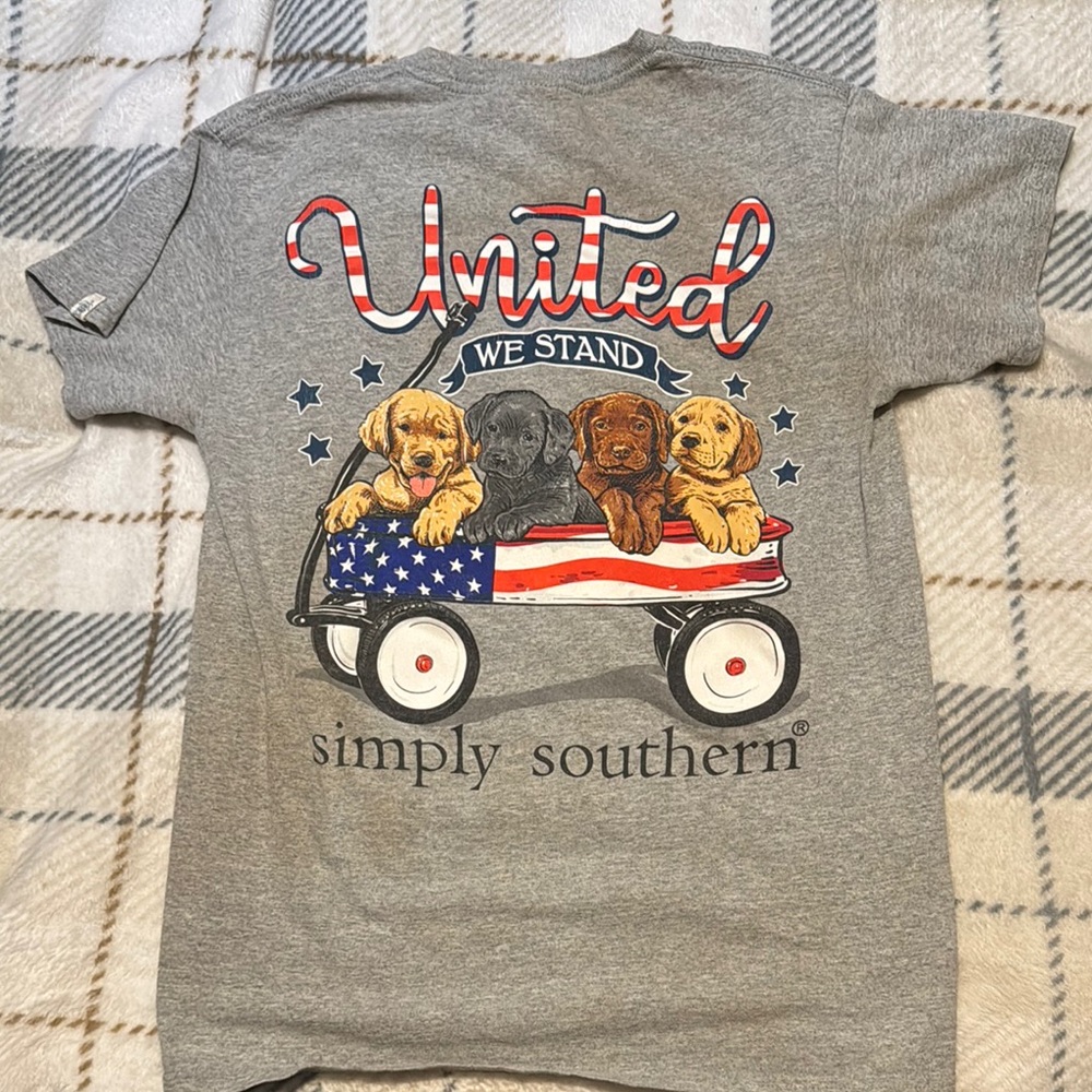 Simply Southern Gray T-Shirt - United We Stand
